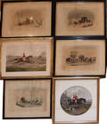 021537 ENGLISH COACHING PRINTS LOT OF FIVE 19TH C