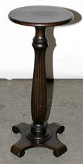 021519 OAK PEDESTAL CIRCA 1900 H 34 DIA 13