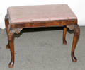 021516 GEORGIAN STYLE MAHOGANY BENCH H 19 W 24