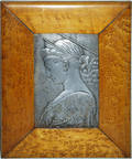 020525 FRAMED PEWTER SCULPTURE 8 38 X 5 12 ST CEC