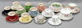 011523 PORCELAIN TEA CUP AND SAUCER GROUPING LOT OF 2