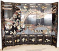 120416 ORIENTAL COROMANDEL LACQUER EIGHT PANEL SCREEN