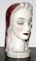 2500 GOLDSCHEIDER POTTERY HEAD OF WOMAN H 12 W 7