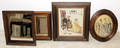 1519 VICTORIAN WALNUT SMALL FRAMES TWO WITH MIRRORS