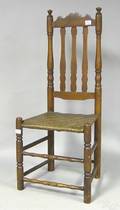 New England banister back side chair