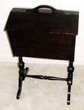 1517 MAHOGANY SEWING STAND CIRCA 1930 H 25 W 16