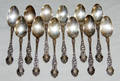 1501 AMERICAN STERLING SILVER TEASPOONS C1900 12PC