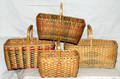 1496 NATIVE AMERICAN WOVEN UTILITY BASKETS FOUR H 12