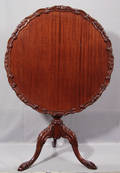 0468 CHIPPENDALE STYLE MAHOGANY TILTTOP TABLE H 29