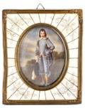 After Gainsboroughs Blue Boy Miniature Portrait