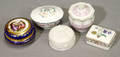 021581 GERMAN  FRENCH LIMOGES PORCELAIN BOXES FIVE