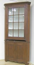 Pennsylvania pine 2part corner cupboard