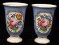 020556 HAND PAINTED HUNGARIAN PORCELAIN VASES C1930