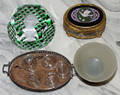 011559 BACCARAT PAPERWEIGHT MOSAIC BOX JADE CUP MIN