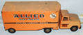 010470 ALLIED VAN LINES METAL TOY MOVING VAN C1960 H
