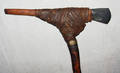 122446 CARVED WOOD AND ROCK AXE W 17 12 L 25