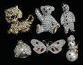 22474 CAROLEE PANETTA OTHERS COSTUME BROOCHES 2 SNOW