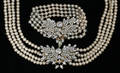 22470 EUGENE PEARL AND RHINESTONE COSTUME LOT NECKLA