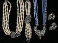 22463 MONET AND ROBRT PEARL AND BEADED LOT 2 NECKLAC