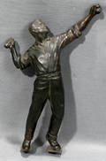 021622 SPELTER FIGURE OF A TENNIS PLAYER CIRCA 1930