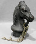 021612 CAST IRON HORSE HITCHING POST CIRCA 1890 H 9