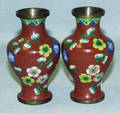 012432 CHINESE MINIATURE CLOISONNE VASES 20TH CENTURY