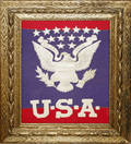 010495 FELT AMERICAN SEAL 20 X 16 FRAMED