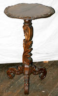 122472 ITALIAN STYLE CARVED WALNUT PEDESTAL STAND C