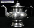 121636 AMERICAN PEWTER TEAPOT GEORGE RICHARDSON BOST