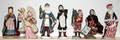 121626 DUNCAN ROYALE CHRISTMAS FIGURES LOT OF NINE H
