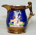 121615 ENGLISH COPPER LUSTRE PITCHER 19TH CENTURY H 5