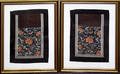 113407 CHINESE EMBROIDERED SILK SKIRT PANELS PAIR 19