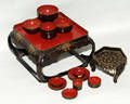 2575 JAPANESE LACQUER GROUPING 19TH CENTURY EIGHT PI