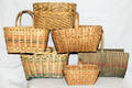 1594 NATIVE AMERICAN WOVEN UTILITY BASKETS SIX H 7 1
