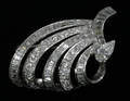 22044 LADYS FANCY BROOCH 18KT WHITE GOLD AND 480 CT