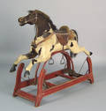 Horse hair rocking horse late 19th c