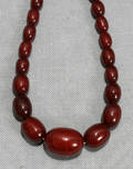 22519 AMBER BEAD NECKLACE  27 EXTRA BEADS C 1900 L