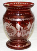 22514 BOHEMIAN GLASS VASE H 7