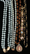 22485 5 COSTUME BEAD NECKLACES L 1229  1 BRACELET