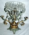 020621 METAL AND CRYSTAL COMPOTE C 1940 H 17 DIA