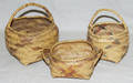 1631 AMERICAN CHOCTAW RIVERCANE WOVEN BASKETS THREE