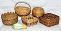 1610 NATIVE AMERICAN WOVEN BASKETS SIX