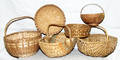 1603 NATIVE AMERICAN WOVEN UTILITY BASKETS SIX H 4