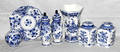 0582 BLUE AND WHITE DELFT PORCELAIN GROUPING 7 PCS