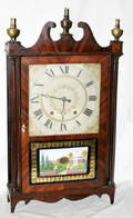 021008 ELI TERRY  SONS MAHOGANY CLOCK