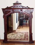 021041 EASTLAKE MAHOGANY MIRROR LATE 19TH CENTURY 65