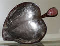 011057 SYLVESTER SILVERPLATE LEAF DISH WITH ROSE QUART