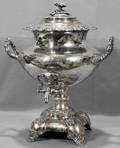 011048 ENGLISH SHEFFIELD PLATE COFFEE URN CIRCA 1850