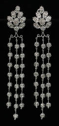 010008 18 KT WHITE GOLD AND DIAMOND EARRINGS