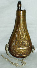010169 U S MILITARY DRAGOON BRASS POWDER FLASK C 1